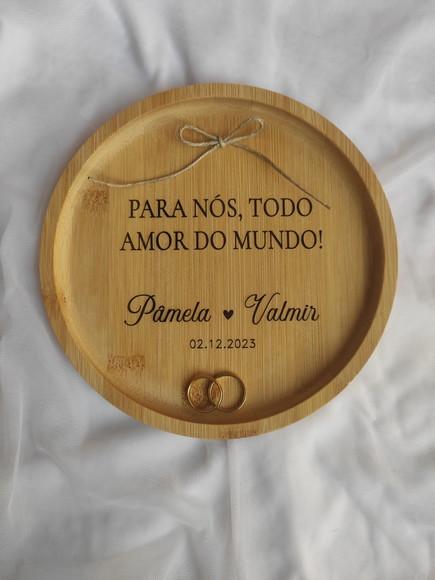 Porta Alianças de Bambu 20cm