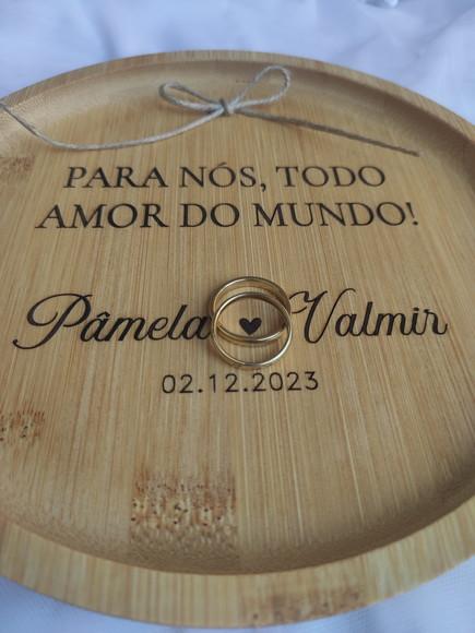 Porta Alianças de Bambu 20cm