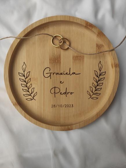 Porta Alianças de Bambu 20cm