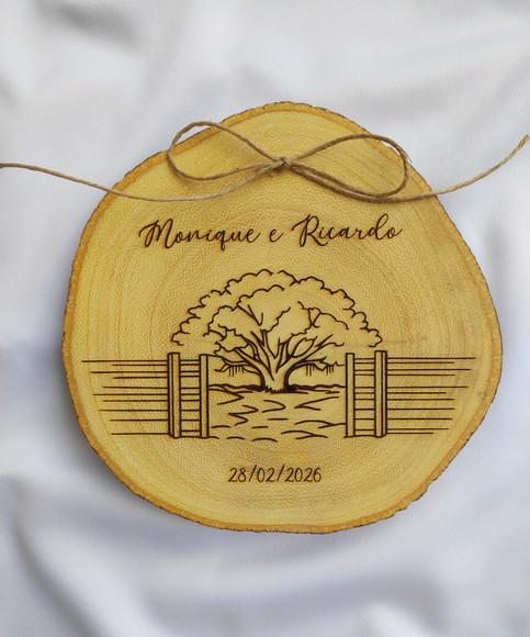 Porta Alianças de Tronco Natural (12 a 13cm)