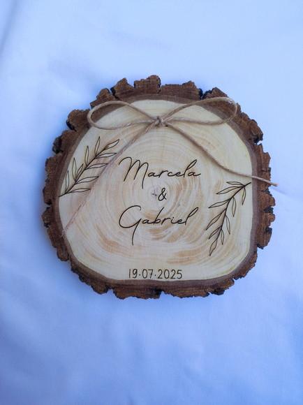 Porta Alianças de Tronco Natural (12 a 13cm)