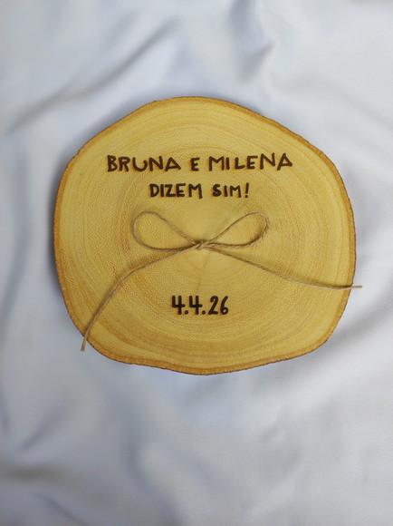 Porta Alianças de Tronco Natural (12 a 13cm)