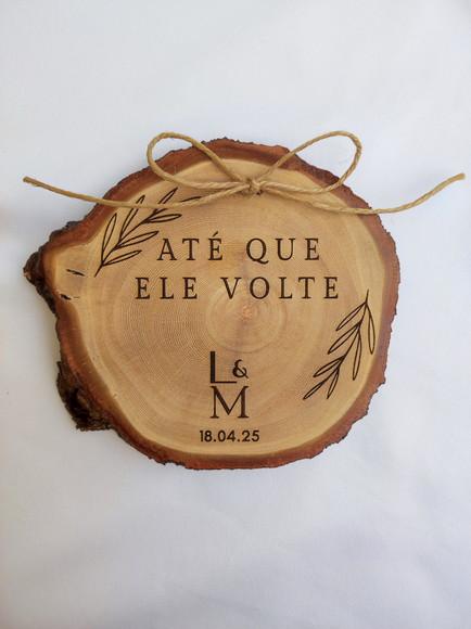 Porta Alianças de Tronco Natural (12 a 13cm)