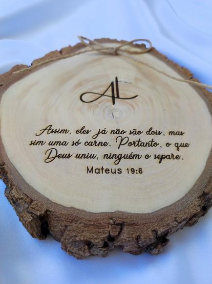 Porta Alianças de Tronco Natural (12 a 13cm)