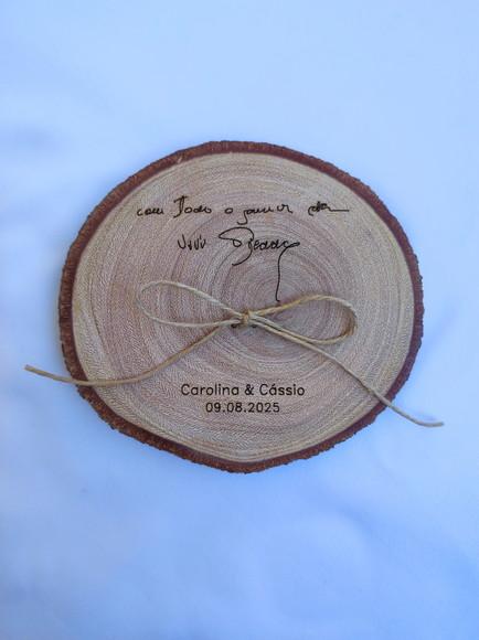 Porta Alianças de Tronco Natural (12 a 13cm)