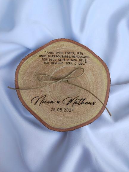 Porta Alianças de Tronco Natural (12 a 13cm)