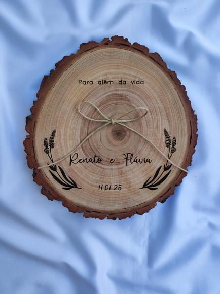 Porta Alianças de Tronco Natural (19 a 21cm)