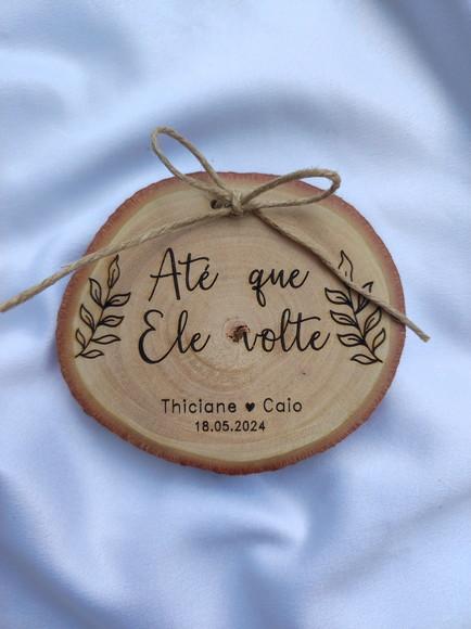 Porta Alianças de Tronco Natural (7 a 8cm)