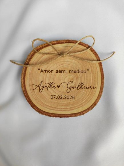 Porta Alianças de Tronco Natural (9 a 10cm)