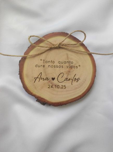 Porta Alianças de Tronco Natural (9 a 10cm)