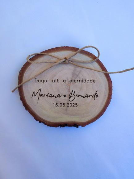 Porta Alianças de Tronco Natural (9 a 10cm)