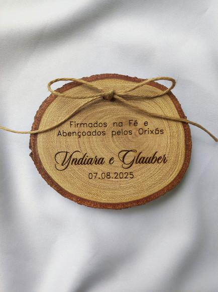 Porta Alianças de Tronco Natural (9 a 10cm)