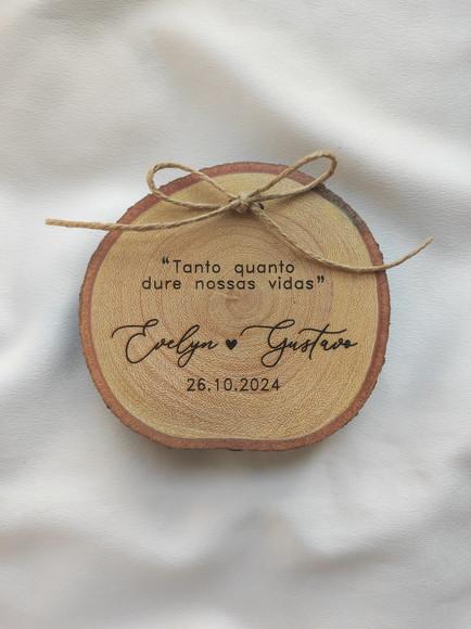 Porta Alianças de Tronco Natural (9 a 10cm)