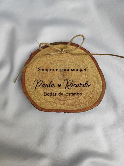 Porta Alianças de Tronco Natural (9 a 10cm)