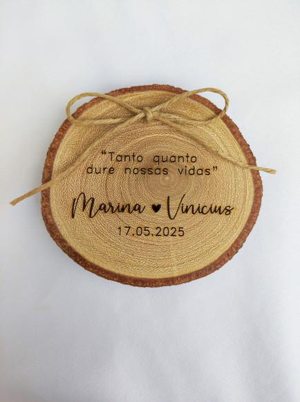 Porta Alianças de Tronco Natural (9 a 10cm)