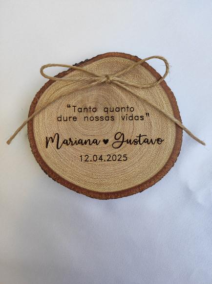 Porta Alianças de Tronco Natural (9 a 10cm)
