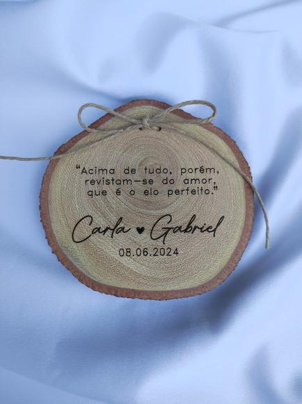 Porta Alianças de Tronco Natural (9 a 10cm)