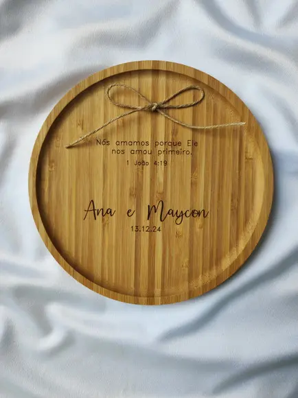 Porta Alianças de Bambu 20cm