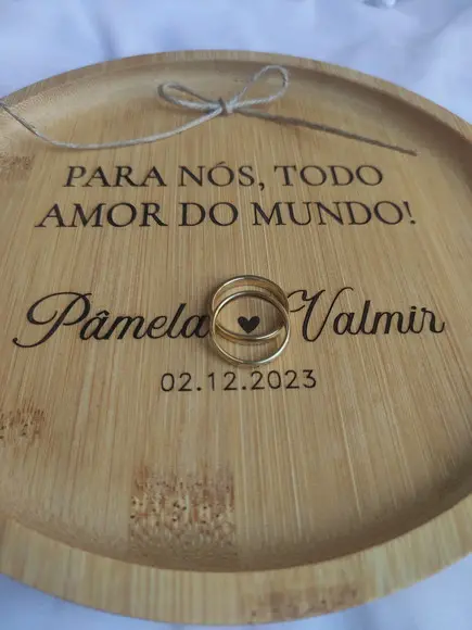 Porta Alianças de Bambu 20cm