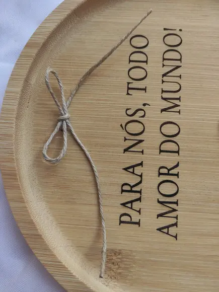 Porta Alianças de Bambu 20cm
