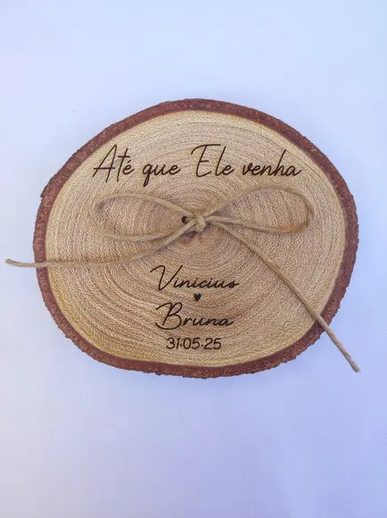 Porta Alianças de Tronco Natural (12 a 13cm)