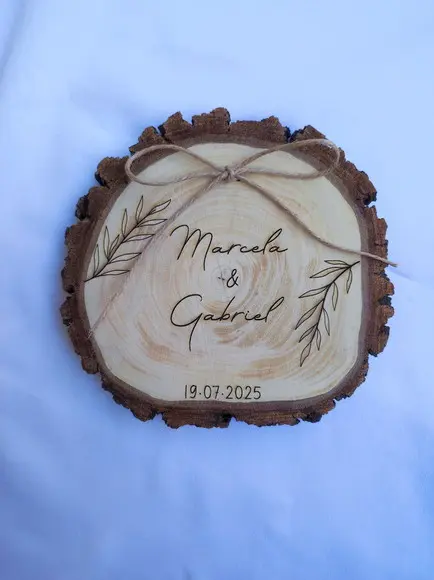 Porta Alianças de Tronco Natural (12 a 13cm)