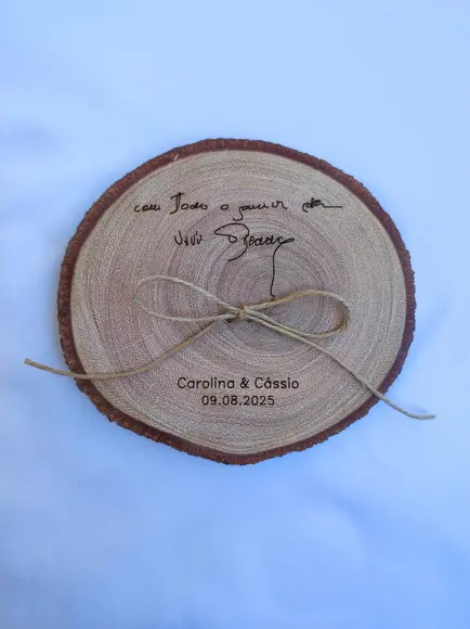 Porta Alianças de Tronco Natural (12 a 13cm)