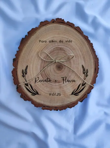 Porta Alianças de Tronco Natural (19 a 21cm)