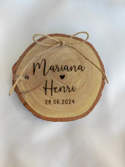 Porta Alianças de Tronco Natural (9 a 10cm)