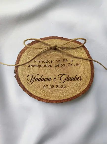 Porta Alianças de Tronco Natural (9 a 10cm)