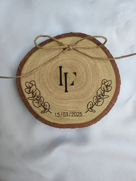 Porta Alianças de Tronco Natural (9 a 10cm)
