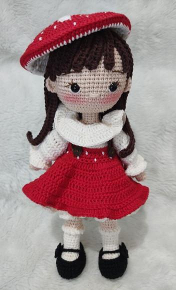 Boneca Amanita Amigurumi