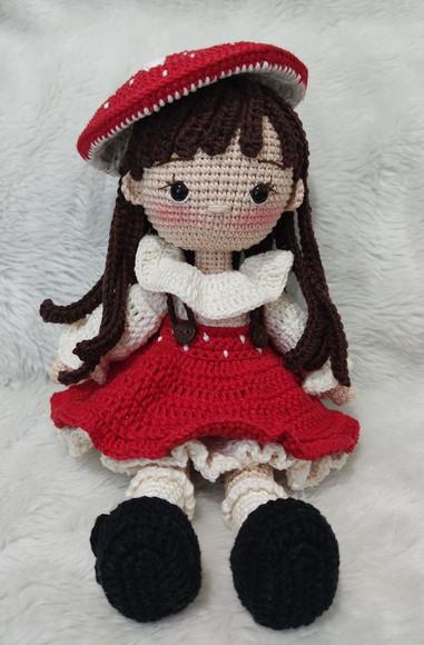 Boneca Amanita Amigurumi