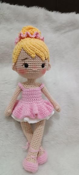 Boneca Bailarina Amigurumi