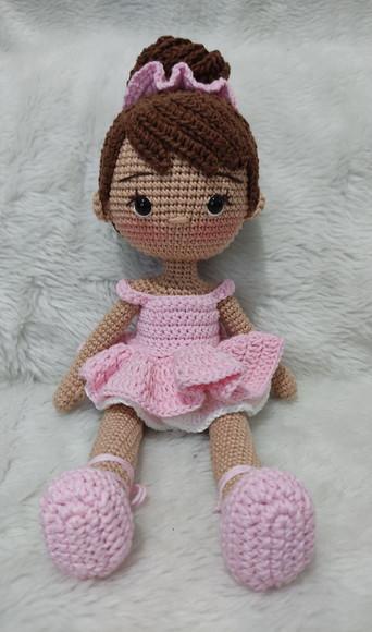 Boneca Bailarina Amigurumi