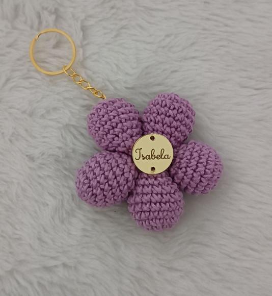 Chaveiro Flor Amigurumi