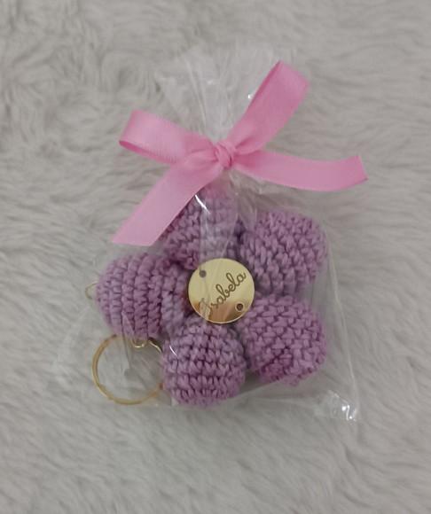 Chaveiro Flor Amigurumi