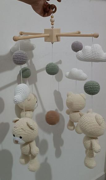 Móbile Ursos Amigurumi