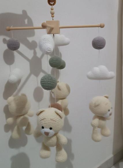Móbile Ursos Amigurumi