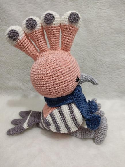 Pássaro Poupa Harry Amigurumi