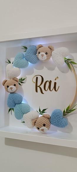 Porta Maternidade Cabeça Urso Acrílico