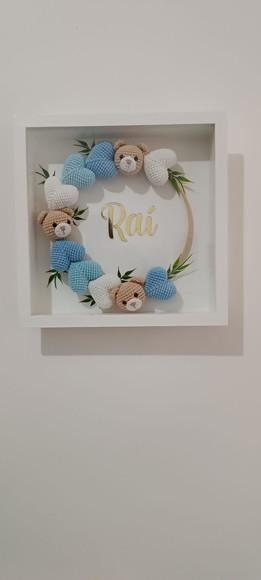 Porta Maternidade Cabeça Urso Acrílico
