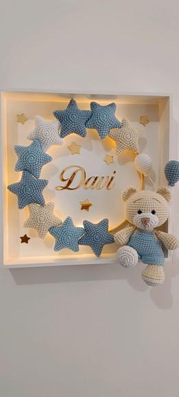 Porta Maternidade Urso Estrela/balões