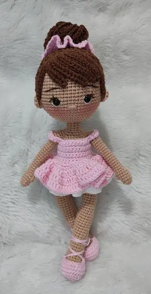 Boneca Bailarina Amigurumi