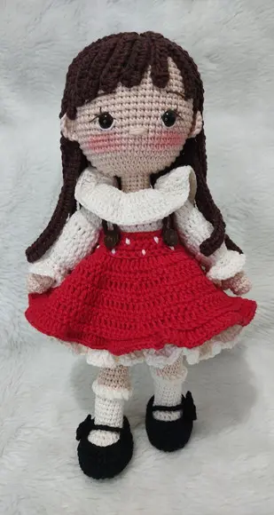 Boneca Amanita Amigurumi