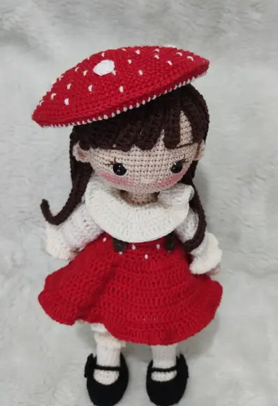 Boneca Amanita Amigurumi