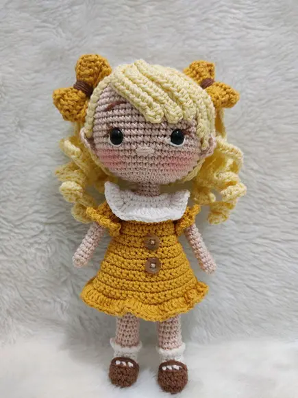Boneca Cachinhos Dourado Amigurumi