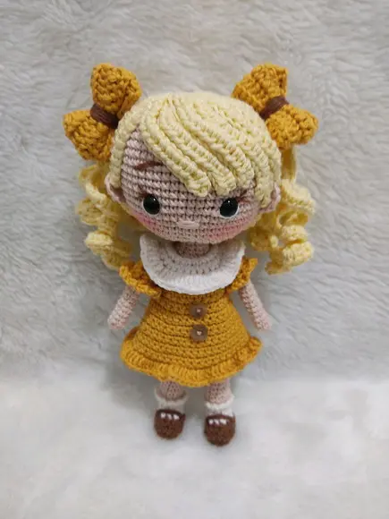 Boneca Cachinhos Dourado Amigurumi