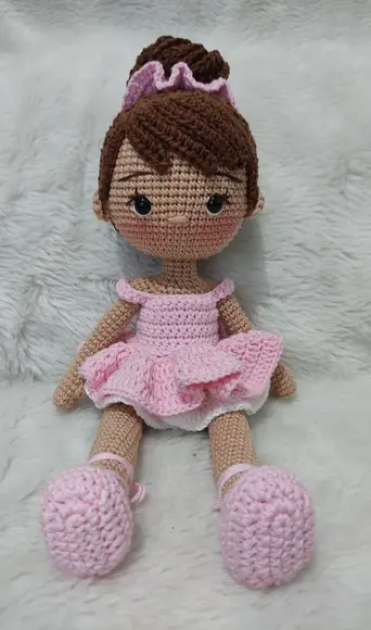 Boneca Bailarina Amigurumi