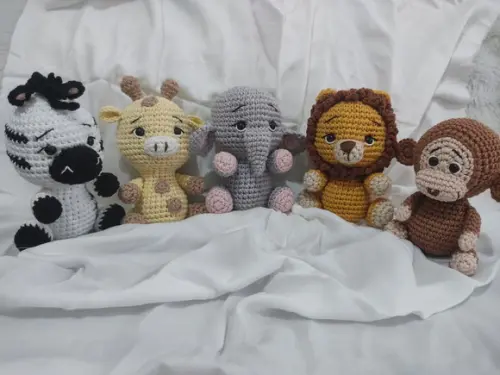 Kit Safari Mini Amigurumi